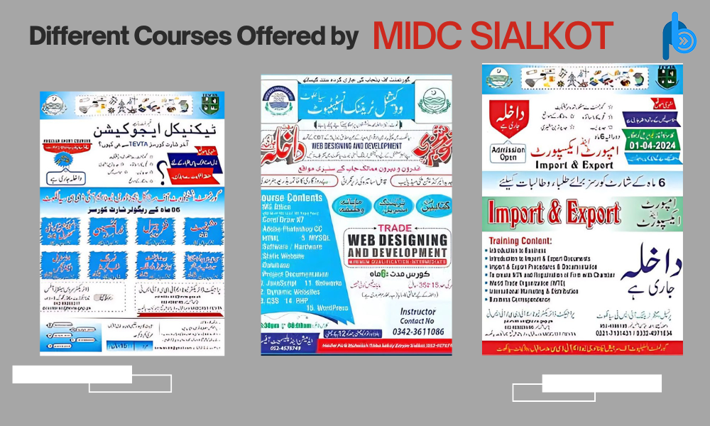 Courses Offered by MIDC Sialkot