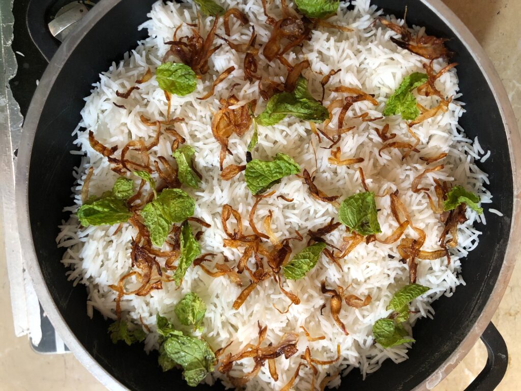 Degi Beef Biryani: Layering of Biryani (Dum)