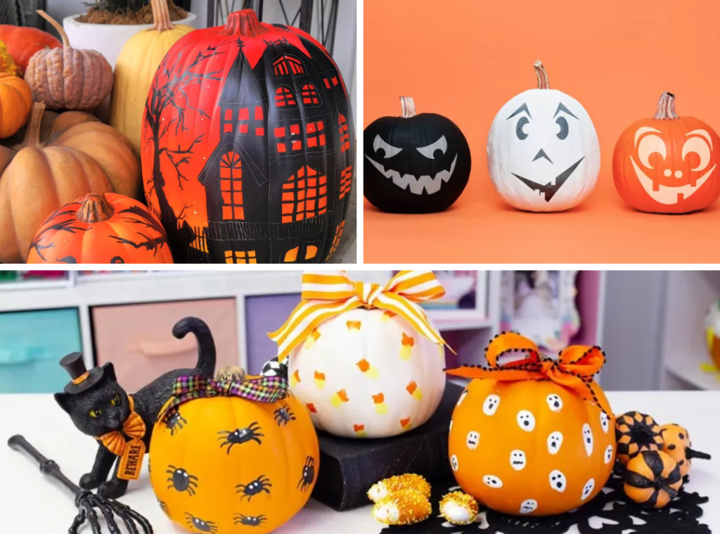 DIY Halloween Decorations: Painted Pumpkins