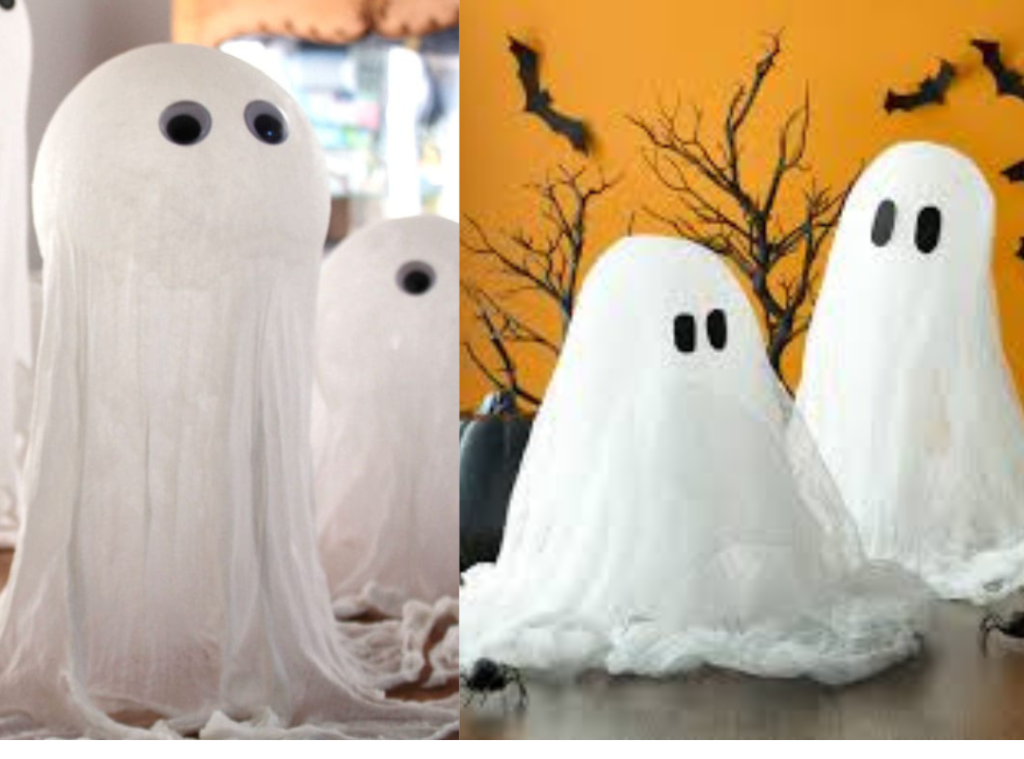 DIY Halloween Decorations: Floating Cheesecloth Ghosts